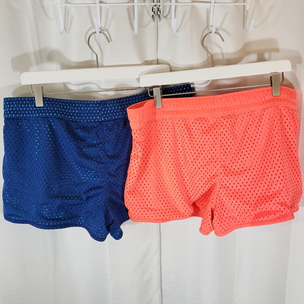 Bundle Lot of 2 XLarge Athletic Works Running Shorts  - Blue & Orange - Picture 4 of 8